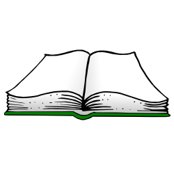 250x250 Green Clipart Open Book