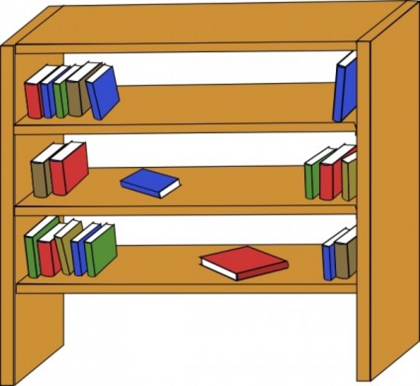 820x754 Furniture Library Shelves Books Clip Art Free Vector In Open