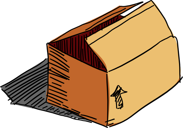 600x419 Cardboard Box Clipart