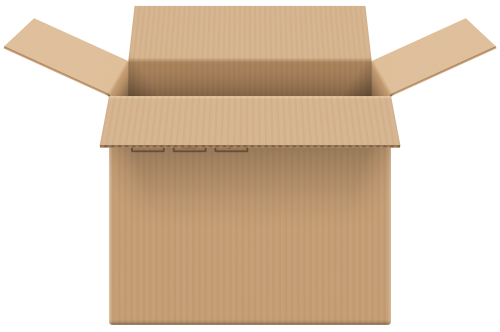 500x332 Cardboard Box Open Png Clip Art
