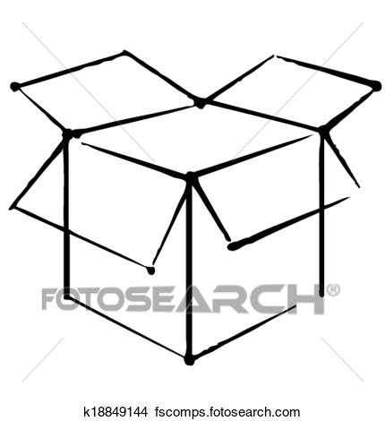430x470 Clipart Of Open Store Box K18849144