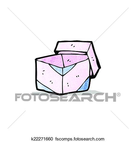 450x470 Clipart Of Cartoon Open Box K22271660