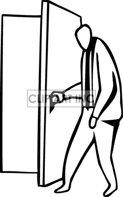 250x400 Open Door Clipart Silhouette