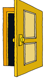166x267 Open Door Clip Art