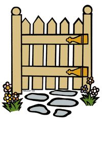 200x300 Free Garden Gate Clipart