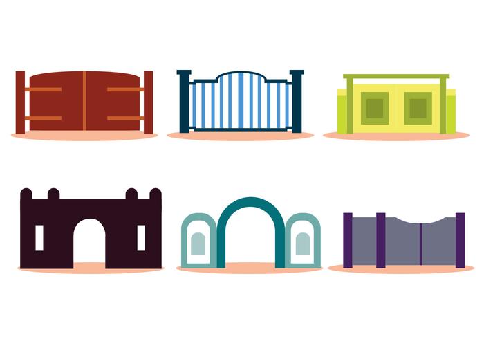 700x490 Open Gate Vector Set