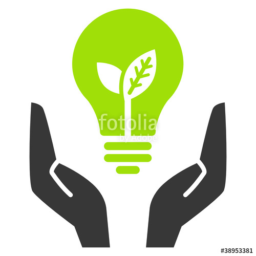 500x500 Green Ecology Bulb In Open Hands Stock Image And Royalty Free