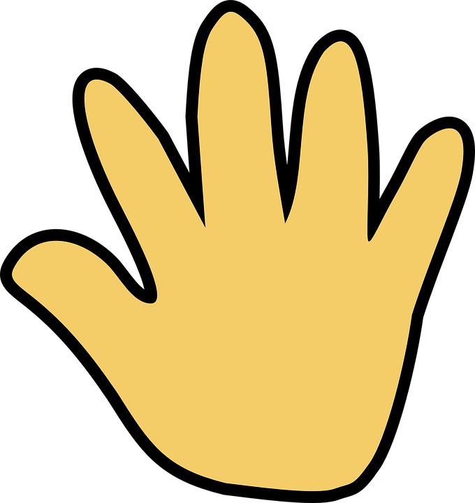 680x720 Handprint Clipart Open Hand