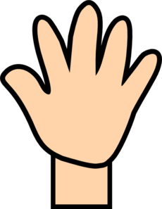 230x297 Light Hand Open Clip Art