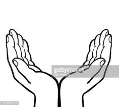 236x212 Open Praying Hands Clipart Black And White