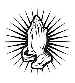 154x170 Clip Art Of Open Dark Hands K11558477