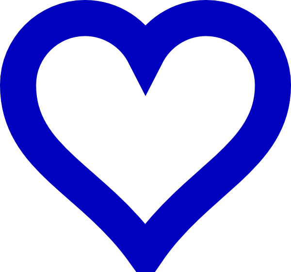 600x561 Open Blue Heart Clip Art
