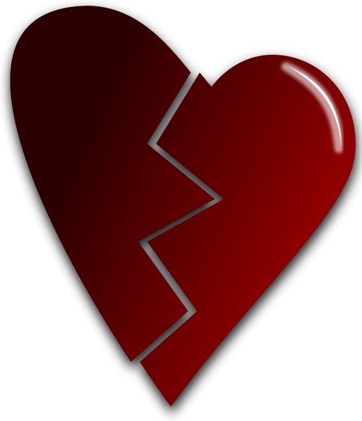 515x600 Broken Heart Clipart Open Heart