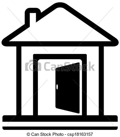 412x470 Door Clipart Open House