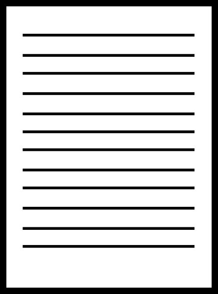 444x600 Notebook Lines Clipart