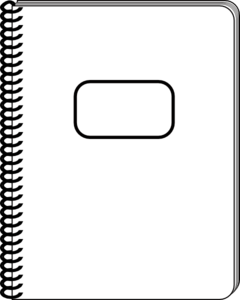 240x300 Notebook Clipart Black And White