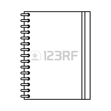 450x450 Open Notebook With Documents Icon Image Vector Illustration Design