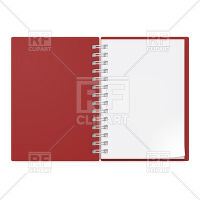 400x400 Open Notebook With Ring Binder Royalty Free Vector Clip Art Image