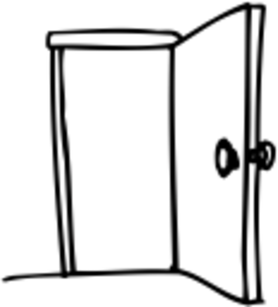 544x600 Open Door Free Clipart