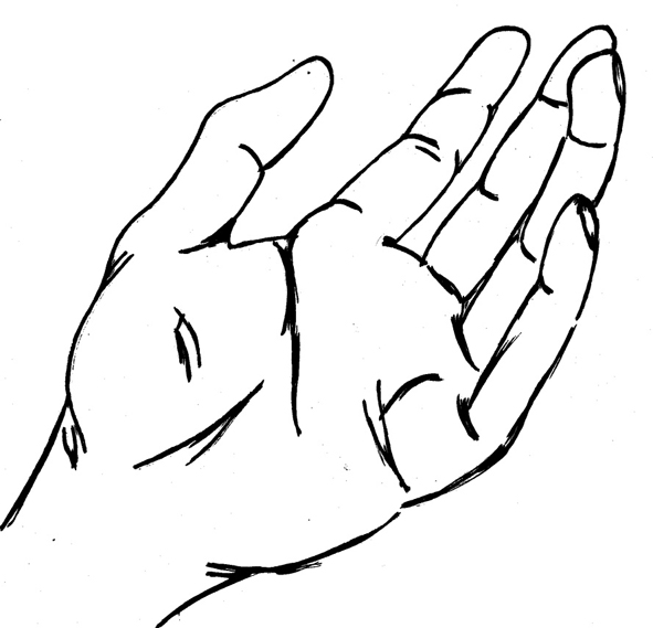 591x569 Drawn Fist Open Hand