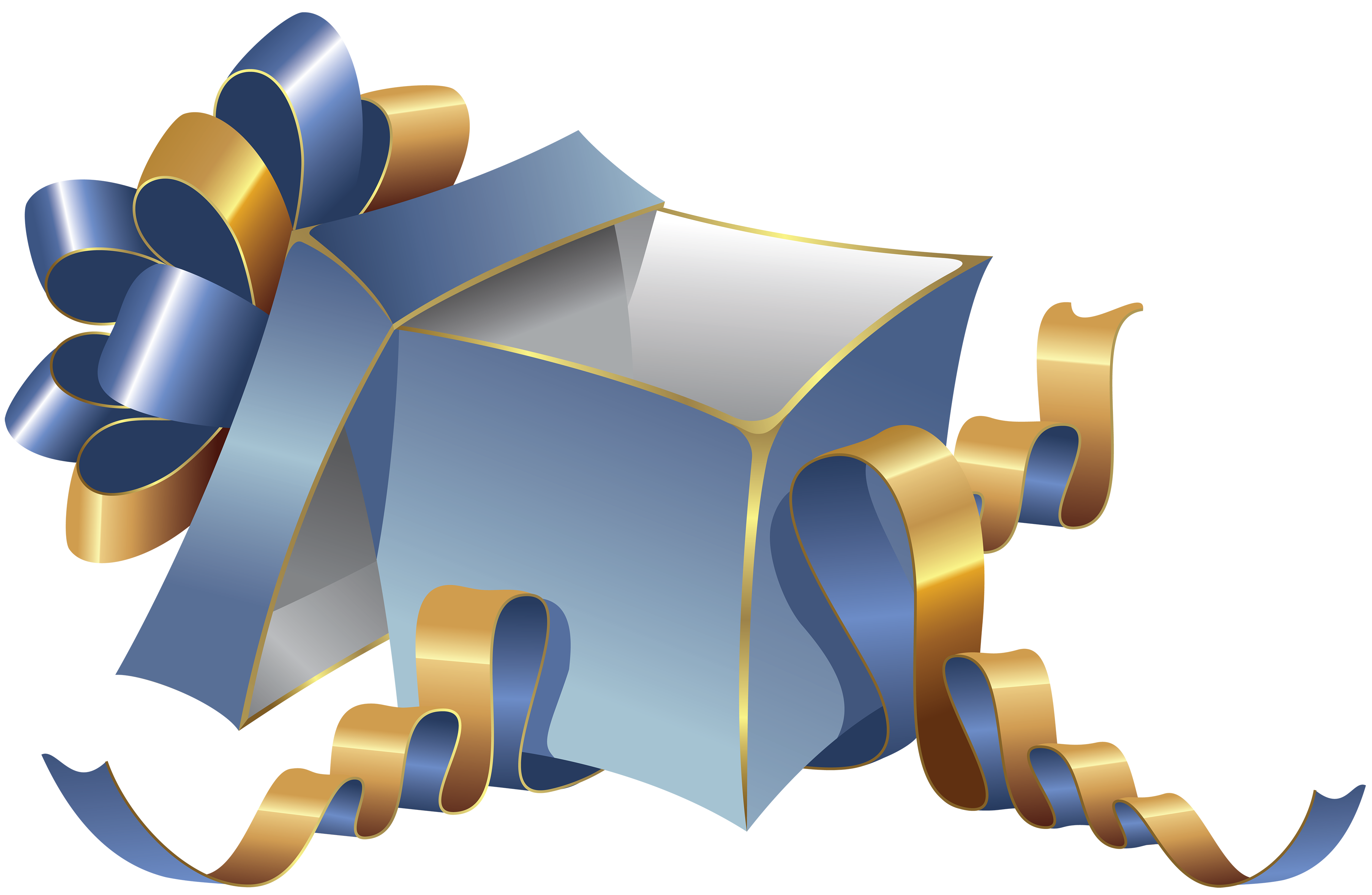 4030x2629 Transparent Blue Large Gift Box Png Clipartu200b Gallery