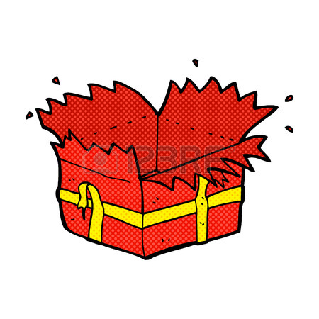 450x450 Cartoon Wrapped Present Royalty Free Cliparts, Vectors, And Stock