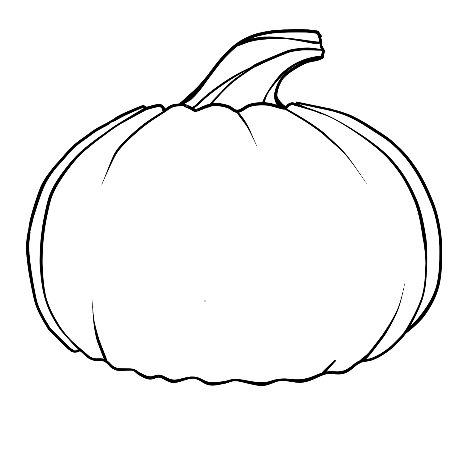 1500x1500 Pumpkin Cut Open Clipart Black And White