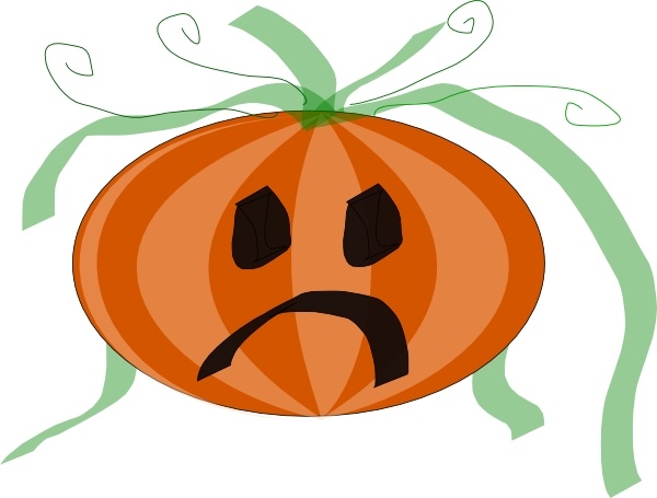 600x455 Decorated Sad Pumpkin Clip Art Free Vector In Open Office Drawing
