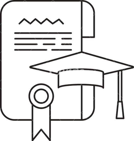 524x550 Graduation Cap And Open Diploma Scroll