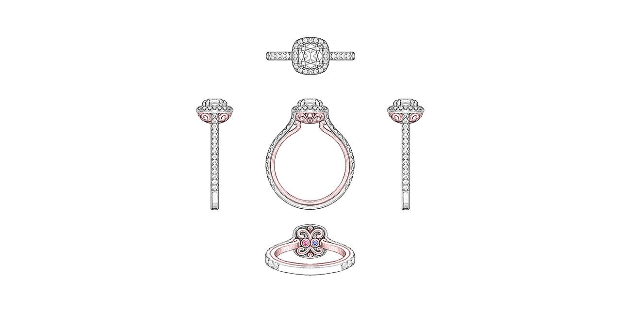 1280x640 Open Scroll Engagement Ring Chris Ritchie Creations