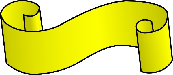 600x262 Yellow Scroll Clip Art Free Vector In Open Office Drawing Svg