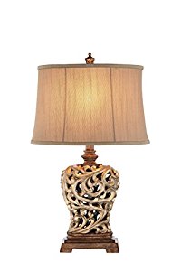 200x300 Catalina 19085 001 3 Way 28.5 Inch Open Scroll Table Lamp And Soft