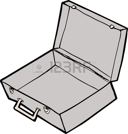 430x450 Green Cartoon Suitcase Over Isolated White Background Royalty Free