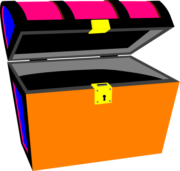 600x570 Pirate Chest Open Clip Art