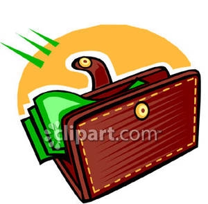 300x295 Money In Wallet Clipart
