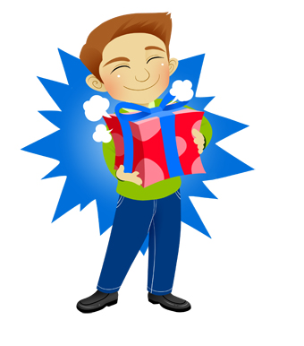 340x386 Gift Clipart For Kid