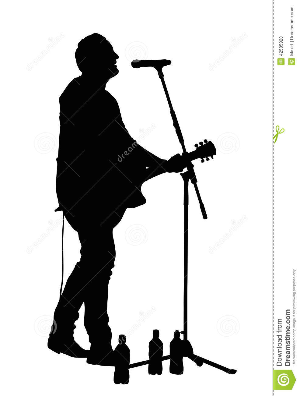 986x1300 Male Singer Silhouette Clipart