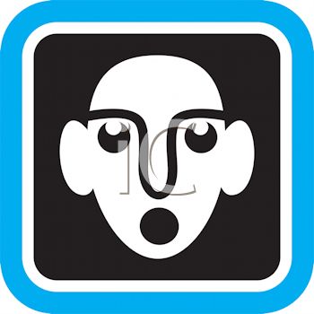 350x350 Actor Icon Showing Surprise Or Singing Opera