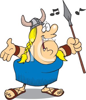 300x350 Royalty Free Clipart Image Of An Opera Singer Entertainment