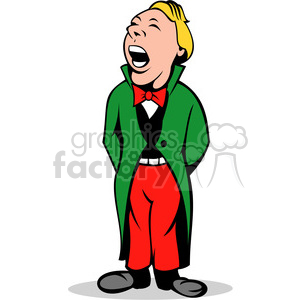 300x300 Royalty Free Male Opera Singer Cartoon 388383 Vector Clip Art