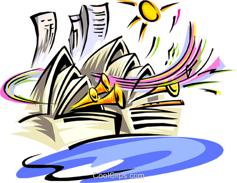 480x372 Sydney Opera House Royalty Free Vector Clip Art Illustration