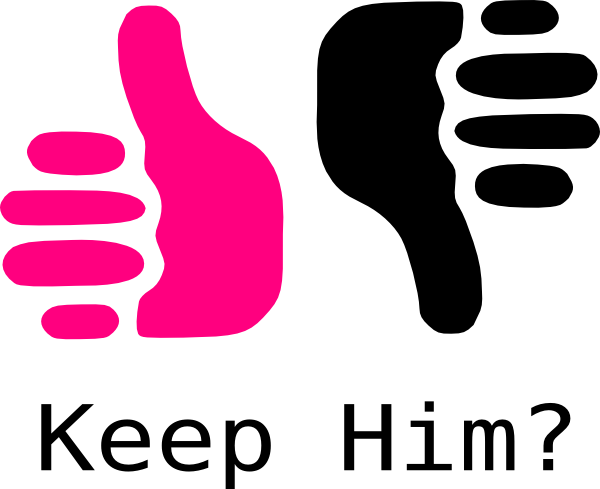 600x489 Thumbs Up Thumbs Down Pink And Black Clip Art