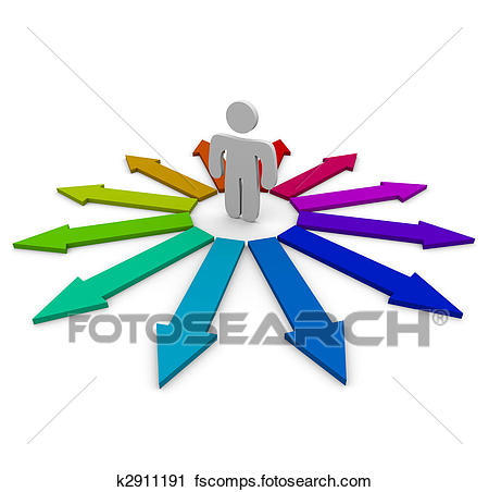 450x452 Clipart Of Many Arrows Of Opportunity K2911191