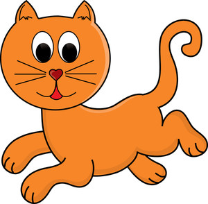 300x294 Cat Clipart Orange Cat