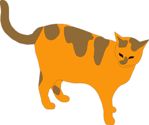 300x252 Orange And Brown Cat Clip Art