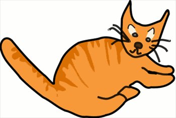 350x235 Orange Cat Clipart