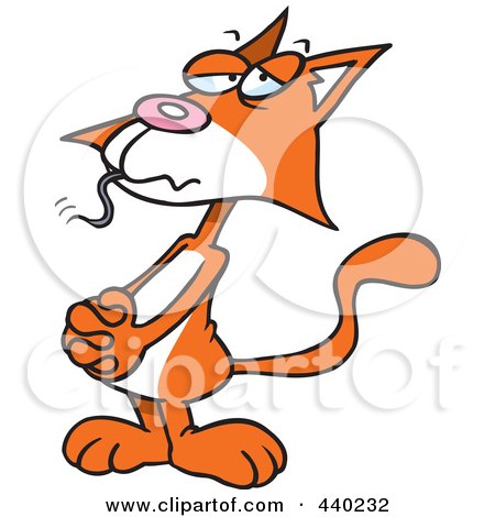 450x470 Royalty Free (Rf) Clip Art Illustration Of A Cartoon Fat Orange