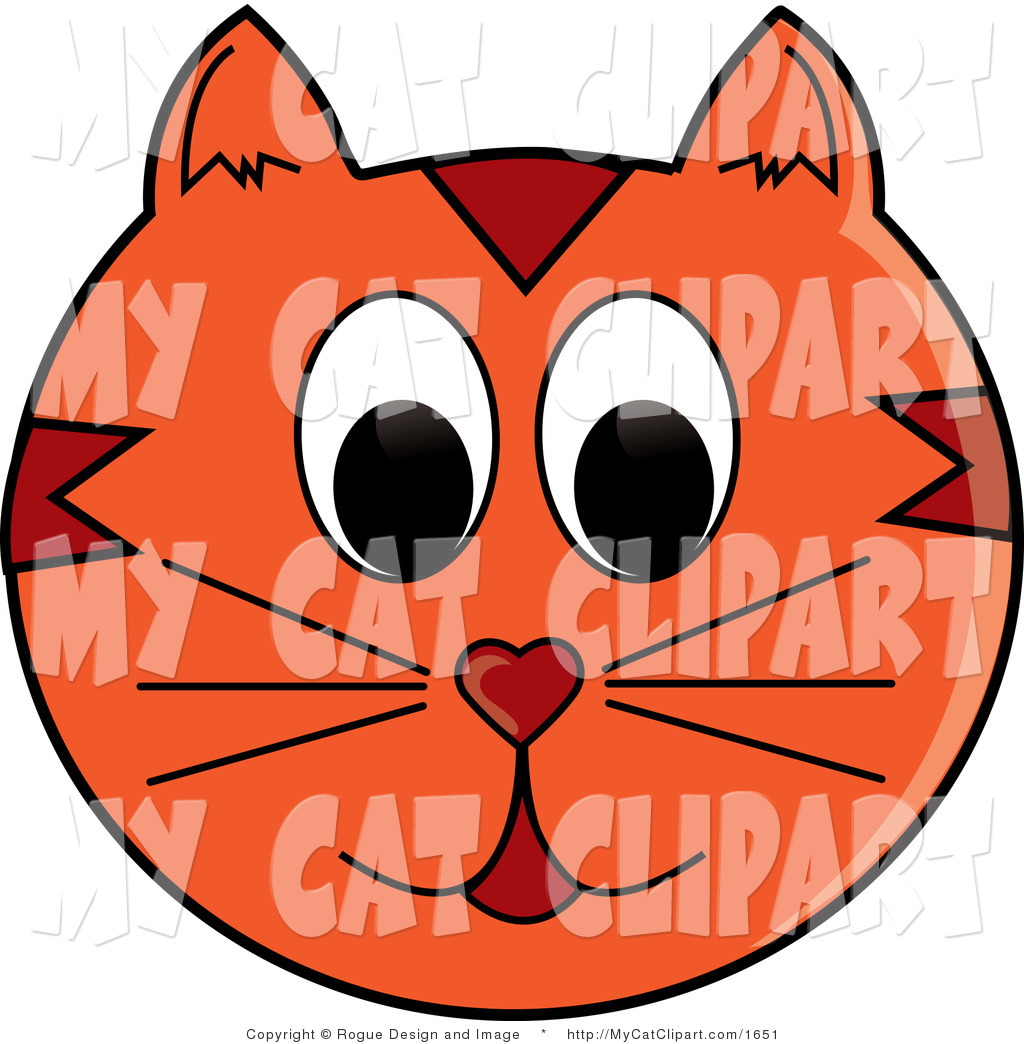 1024x1044 Vector Clip Art Of An Orange Cat Face Smiling By Pams Clipart