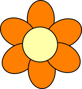 276x300 Orange Flower Clip Art