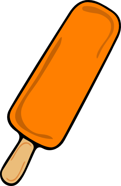390x598 Ice Cream Bar Orange Clip Art
